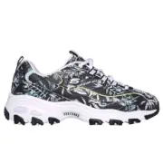 Skechers Women's D'Lites - Botanical Oasis Sneaker Black/Multi - 149619-BKMT, Bl