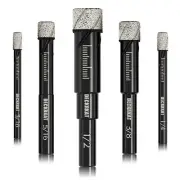 5 Piece Diamond Drill Bits Set, Core Drill Bits for Hard Materials - Tiles Ce...
