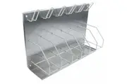 New Bradley Aged Care 9906 Bedpan Bottle Rack With Drip Tray - Silver 800Mm W X