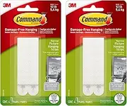 Command Narrow Picture Hanging Strips White 8-Sets