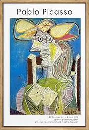 Pablo Picasso Posters Seated Woman by Pablo Picasso Painting Canvas Wall Art Pablo Picasso Prints For Abstract Home Decor Picture 50X70cm No Frame