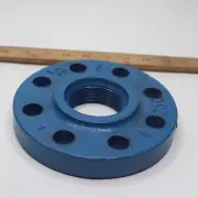 Anvil Threaded Flange 250 psi Class 250 Cast Iron Galvanized Blue 2"x 6-1/2"