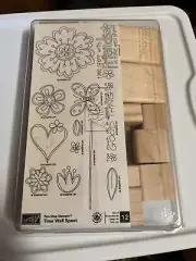 New!! Stampin Up Time Well Spent Mounted Rubber Stamps