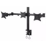 Premium Triple Monitor Mount with Desk Clamp Heavy Duty VESA 3 Screens up to 24"