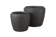 Rogue Vienna Plant Pot with Drainage Hole 2Pcs Planter Flower Pots Black