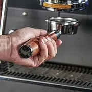 [KNODOS] 54mm Bottomless Portafilter Breville Compatible Rosewood Handle & Naked 18-21 Gram Filter Basket Included, Fits Barista Express, Pro, Touch, Bambino, Infuser, Duo Temp Pro