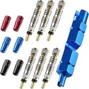 Selyse 13 Piece Valve Remover Tool Set for Presta and Schrader Valves, Bicycle Valve Adapters and Valve Caps for MTB & Road Bikes