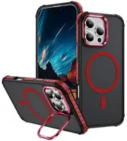Tough On MagSafe Phone Case with Camera Stand for iPhone 16 Pro Max - Red