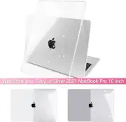 for MacBook Pro 16 inch Case 2021 Release A2485 M1 Pro/Max Transpa Glitter Case