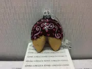 ALWAYS MY SISTER FORTUNE COOKIE ORNAMENT New w/Tag with silver cord to hang