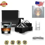 Premium BPA-Free Silicone Ice Mold - Makes 4 Elegant Round Clear Ice Cubes
