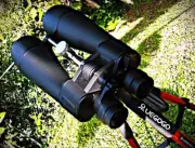 Astronomical Binoculars 30X-260X zoom with tripod ( aluminum legs) and bags.