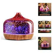 500ml Essential Oil Diffuser 3D Glass Aromatherapy Ultrasonic Humidifier - Au...