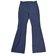 Banana Republic Pants Womens 4 Navy Blue Pinstripe Bootcut Flare Dress Trousers
