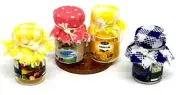 Dolls House 4 Jars Of Assorted Jam 1:12 Scale Kitchen Preserve Set 5 Tumdee