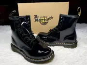 Dr. Martens Women's 1460 Leather Lace Up Boots Shiny Black Patent Lamper sz 5