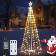 LED Christmas Tree & Star Topper 6ft LED Outdoor Lightshow 8 Modes Timer Remote