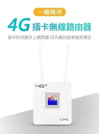 在飛比找露天拍賣優惠-4G LTE分享器CPE【MTK聯發科晶片】SIM無線網卡W