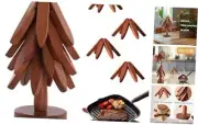 Wooden Trivets for Hot Dishes - Wooden Tree Trivet Set, Tree Trivets for Hot
