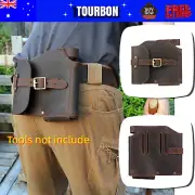 Tourbon Leather Tree Cutting Axe Belt Pouch Loggers Felling Hatchet Head Cover