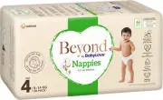 Beyond by Babylove Nappies, Size 4 (9-14Kg) 1 Month Supply (3 X 38 Pack)