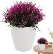 Artificial Plants Indoor Small Small Artificial Plants in Pots, Artificial Grass Potted Plants | Durable Bathroom Shelf Decoration, Desk Plant Decoration for Home, Room