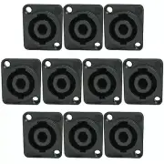 10 SPEAKON Compatible 2 conductor WIRE PANEL BOX SURFACE MOUNT CONNECTORS