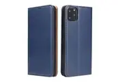 For iPhone 11 Case Leather Flip Wallet Folio Protective Cover with Stand Blue