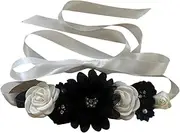 [Luoyunna] Baby Shower Sash for Mom Flower Maternity Sash Pregnancy Belt for Gender Reveal