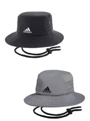 adidas Aeroready Unisex Victory UPF 50+ Bucket Hat, NEW Black or Grey OSFM