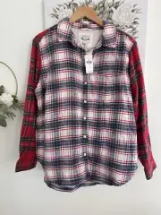 American Eagle Two Tone Amazingly Soft Flannel Button Down Size Medium NWT