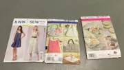 Lot of 3 Sewing Patterns New Simplicity 2015 Kwik Sew Free Shipping