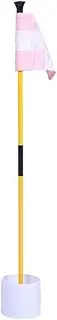 KGDSFG Pink and White Golf Green Flag, Colorful Two-Section Checkered Green Target Hole Cup Flagpole, Golf Supplies