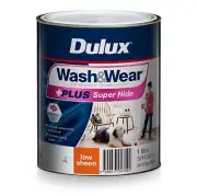 Dulux WASH&WEAR +PLUS SUPER HIDE Wall Paint with Titanium STRONG WHITE, 1L or 4L