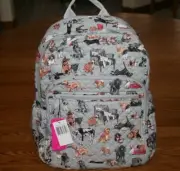 Vera Bradley Best In Show Campus Backpack Dogs RARE New