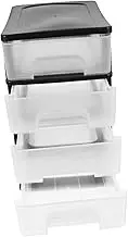 Hohopeti Storage Box Wheeled Shopping Cart Grid Jar Trolley Shopping Cart Foldable Lantern Ornaments Digital Decoration Handheld Lanterns Wire Jar Removable Tie Nutcracker Puppet Abs Black