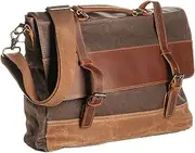 LOLONG Laptop Bag For Men Women | Vintage Leather Waterproof | Laptop Bag | Leather Satchel Bag | Shoulder Bag For Office Business Travel | For Everyday Use
