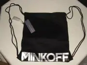 NWT Rebecca Minkoff Black Lightweight 13"X 13" Gym Travel Tote Bag w/Drawstring