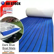 EVA Foam Boat Flooring 240×90cm Faux Teak Decking Sheet Mat | Blue Marine Carpet