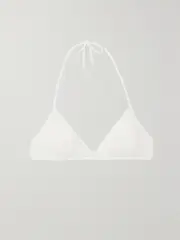 [Chloé] Chloé - + Eres Broderie Anglaise Halterneck Bikini Top - White - FR 42 FR 42 White
