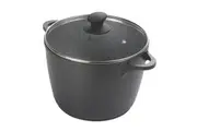Pyrolux Pyrostone 6.4L Stoneware Non-Stick Stockpot w/ Glass Lid Induction Black