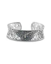 Samuel B. 18K Over Silver Butterfly Bangle Bracelet