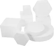 8pcs Geometric Cube Photo Props Lightweight Decorative Photo Props for Jewelry Cosmetics Crafts Safe Durable Portable Backdrop Accessories for Photography