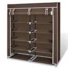 NNEDSZ 2 Doors with Cover Portable Storage Shoe Rack Cabinet Wardrobe - brown