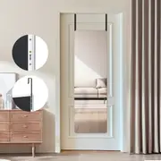 120x37CM Bedroom Aluminium Frame Wall Mounted Mirror Decor Full Length Mirror Rounded Corner