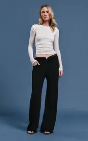 [Christopher Esber] Yvette Leather Belted Jersey Trouser