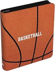 Rayvol Premium Basketball Card Binder for Trading Cards, Authentic Basketball Texture 9-Pocket Card Binder Fit 720 Cards with 40 Sleeves Included