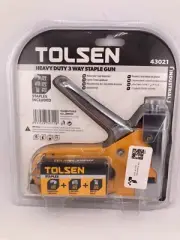 Heavy Duty Chrome 3 Way Stapler Staple Gun Nailer Crown Ushape Nails