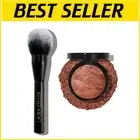 All-Year Natural Finish Baked Bronzer and Soft Classic Brush for Deep Skin Tones