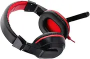 KONTONTY Adjustable Gaming Headset with Noise Canceling Mic Wired Stereo Headphones for Laptop Comfortable Fit Dynamic Sound for Long Calls Gaming Sessions Red